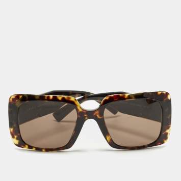 Pre Owned Versace Tortoise Brown MOD 4405 Medusa Frame Square Sunglasses