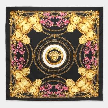 مملوكة مسبقًا Versace Multicolor Silk Medusa Scarf 