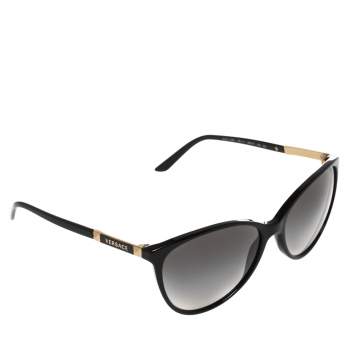 Pre Owned Versace Gold/Black MOD 4260 Cat Eye Gradient Sunglasses