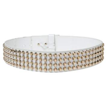 Pre Owned Versace White Studded Waist Belt 80CM