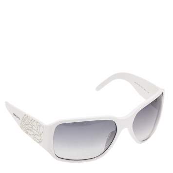 Pre Owned Versace White/ Grey Gradient 4110-B Square Sunglasses