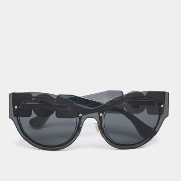 Pre Owned Versace Grey MOD.2234 Cat Eye Sunglasses