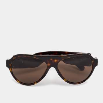 Pre Owned Versace Brown Havana/ Brown VE 4323 Medusa Oversized Sunglasses