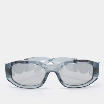 Pre Owned Versace Clear Grey / Grey 4361 Rectangle Sunglasses
