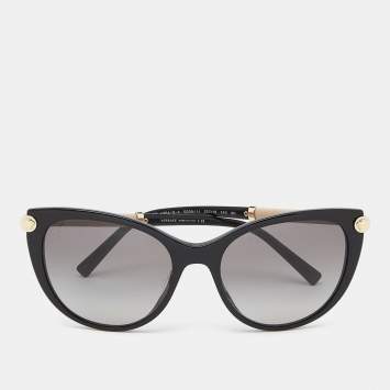 Pre Owned Versace Black/Grey Gradient 4364 Cat-Eye Sunglasses