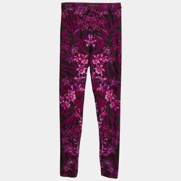 Versace Pink/Multicolor Printed Jersey Leggings S