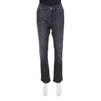 Pre Owned Versace Collection Grey Faded Effect Denim Trend Fit Jeans L