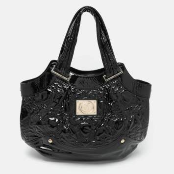 Versace Black Patent Leather Satchel