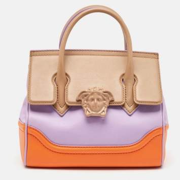 مملوكة مسبقًا Versace Tricolor Leather Palazzo Empire Tote