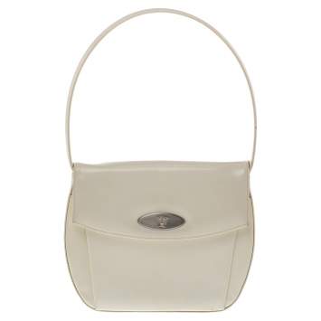 Pre Owned Versace White Patent Leather Shoulder Bag
