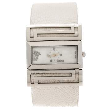 Pre Owned Versace Mother of Pearl Stainless Steel Beauville VSQ99 Women's Wristwatch 38 mm