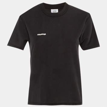Pre Owned Vetements Black Cotton Inside Out Crew Neck T-Shirt S