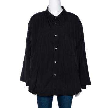 Pre Owned Vetements X Comme Des Garcons Black Cotton Oversized Shirt L