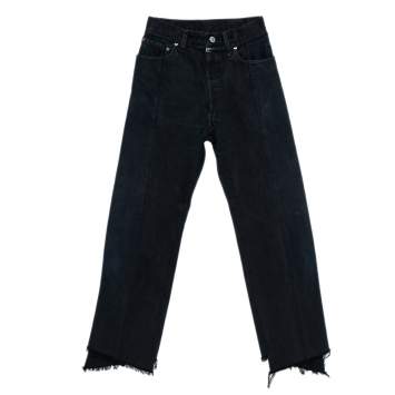 Pre Owned Vetements Black Denim Reworked Push Up Jeans XS