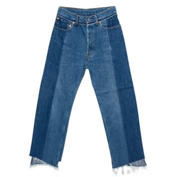 Pre Owned Vetements Two Tone Denim Reworked Jeans S