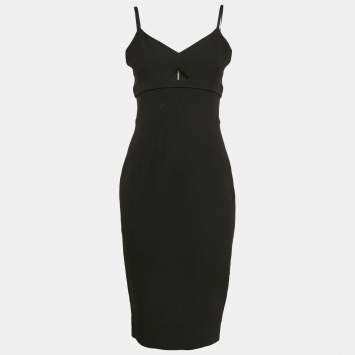 Victoria Beckham Black Cut-Out Detail Sleeveless Dress M