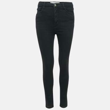 Pre Owned Victoria Victoria Beckham Black Faded Denim Skinny Jeans M Waist 28"