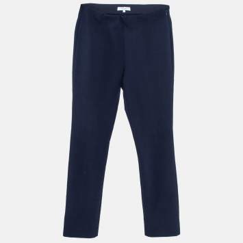 Pre Owned Vince Navy Blue Jersey Stitch Front Seam Ponte Leggings S