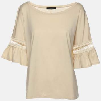 Weekend Max Mara Cream Cotton Top L