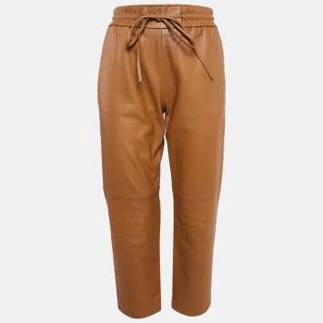 Weekend Max Mara Brown Leather Pants XS