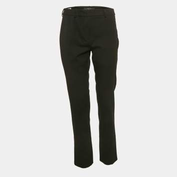 Pre Owned Weekend Max Mara Black Gabardine Trousers S