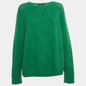 مملوكة مسبقًا Weekend Max Mara Green Rib Knit Sweater L