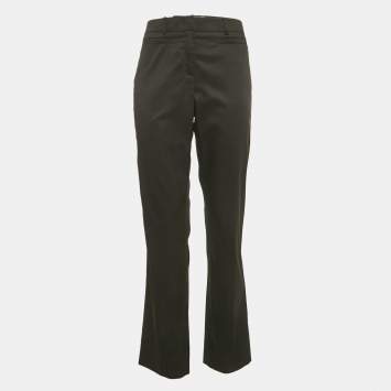 مملوكة مسبقًا Weekend Max Mara Black Gabardine Wide Trouser L