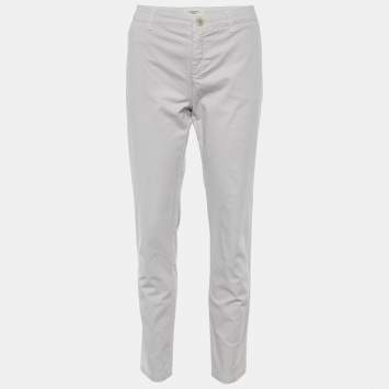 Pre Owned Weekend Max Mara Beige Cotton Audrey Chino Pants M