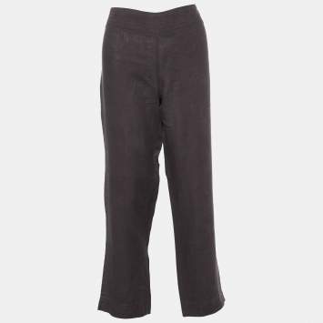 Pre Owned Weekend Max Mara Brown Linen Pants S