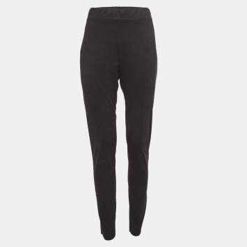 Pre Owned Wolford Black Suede Leggings M