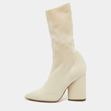 Yeezy Beige Knit Fabric Season 4 Sock Boots Size 37