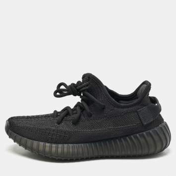 Yeezy x Adidas Black Knit Fabric Boost 350 V2 Onyx Sneakers Size 36 2/3