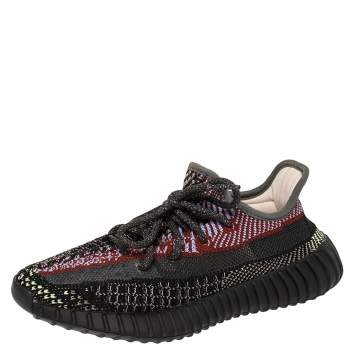 Pre Owned Yeezy x adidas Multicolor Cotton Knit Fabric Boost 350 V2 Yecheil Reflective Sneakers Size 36