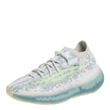 Pre Owned Yeezy x Adidas Blue Knit Fabric Boost 380  Alien Sneakers Size 43 1/3