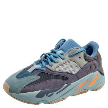 Pre Owned Yeezy x adidas Multicolor Nubuck and Leather Boost 700 V2 Geode Sneakers Size 38 2/3