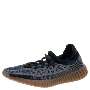 Pre Owned Yeezy x Adidas Blue Knit Fabric Boost 350 V2 CMPCT Slate Blue Sneakers Size 40 2/3