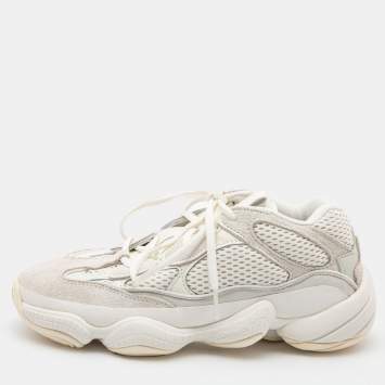 مملوكة مسبقًا Yeezy x Adidas White/Grey Suede and Fabric  Yeezy 500 Sneakers Size 38