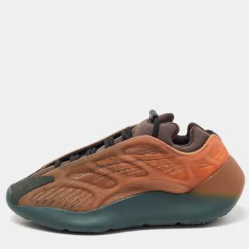 Pre Owned Yeezy x Adidas Orange Fabric and Fabric Yeezy 700 V3 Copper Sneakers Size 40