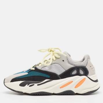 مملوكة مسبقًا Yeezy x Adidas Multicolor Mesh and Suede Boost 700 Wave Runner Sneakers Size 38 2/3