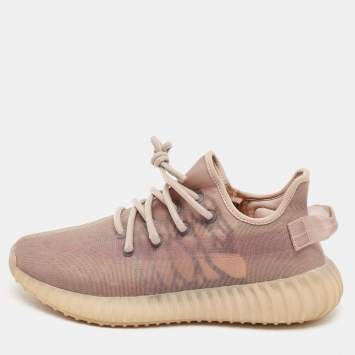 مملوكة مسبقًا Yeezy x Adidas Brown Mesh Boost 350 V2 Mono Mist Sneakers Size 40 2/3