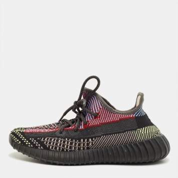 Pre Owned Yeezy x Adidas Multicolor Knit Fabric Boost 350 V2 Yecheil (Non-Reflective) Sneakers Size 38 2/3
