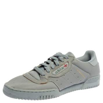 مملوكة مسبقًا Yeezy x Adidas Grey/Blue Leather Powerphase Calabasas Sneakers Size FR41 1/2