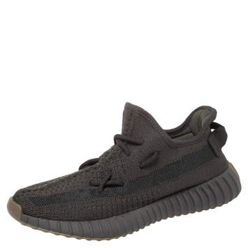 Pre Owned Yeezy x adidas Dark Grey Boost 350 V2 Cinder (Non-Reflective) Sneakers Size 39.5