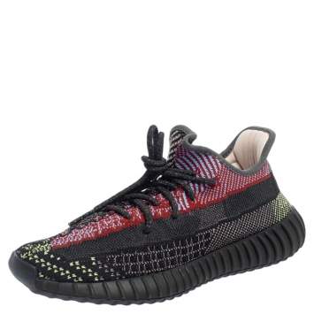 Pre Owned Yeezy x Adidas Multicolor Knit Fabric Boost 350 V2 Yecheil (Non-Reflective) Sneakers Size 41.5