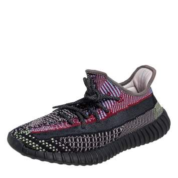 Pre Owned Yeezy x Adidas Multicolor Knit Fabric Boost 350 V2 Yecheil (Non-Reflective) Sneakers Size 41 1/3