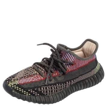 Pre Owned Yeezy x adidas Multicolor Knit Fabric Boost 350 V2 Yecheil Sneakers Size 37