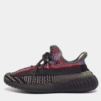 Pre Owned Adidas Yeezy Boost Multicolor Knit Fabric And Mesh 350 V2 Yecheil (Non-Reflective) Sneakers Size 37 1/3