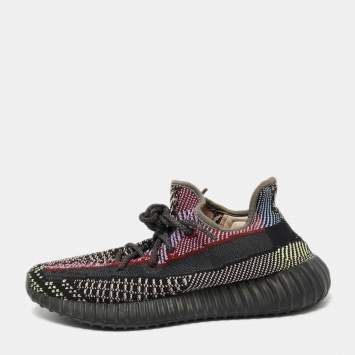 Pre Owned Adidas Yeezy Boost Multicolor Knit Fabric And Mesh 350 V2 Yecheil Reflective Sneakers Size 40