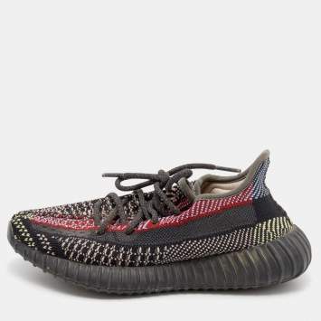 Pre Owned Yeezy x Adidas Multicolor Knit Fabric Boost 350 V2 Yecheil (Non-Reflective) Sneakers Size 36 2/3