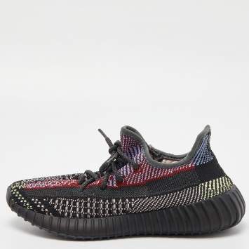 Pre Owned Yeezy x Adidas Multicolor Knit Fabric Boost 350 V2 Yecheil (Non-Reflective) Sneakers Size 38